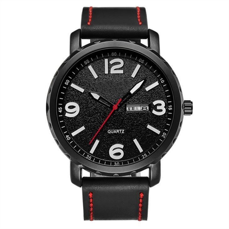 Los deportes duales del calendario del dial grande miran el reloj casual de los hombres de los deportes de Digitaces